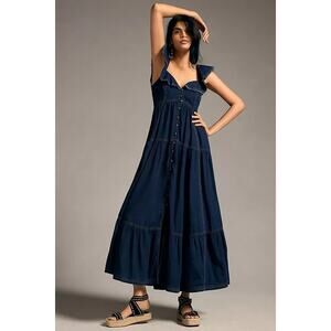 Anthropologie | Dresses | Anthropologie Printed Vneck Pleated Aline Dress |  Poshmark